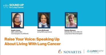 Cover images  for "Raise Your Voice: Speaking Up About Living With Lung Cancer"